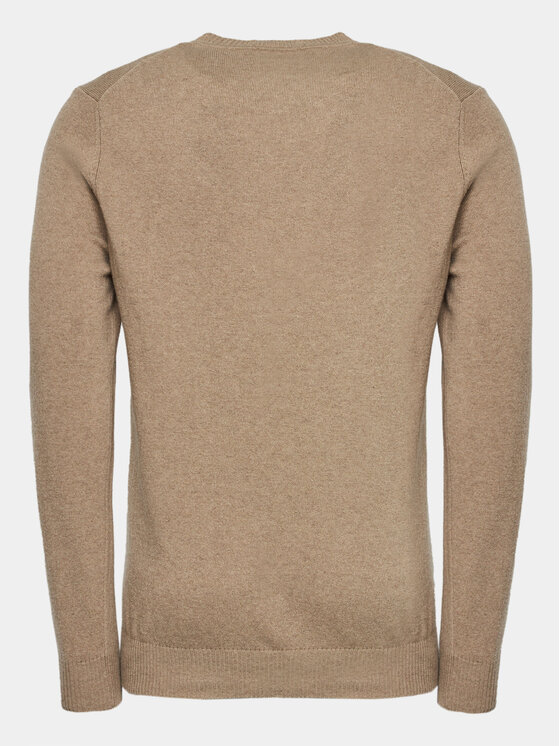 Sisley Sisley Пуловер 102HS1B17 Бежов Slim Fit