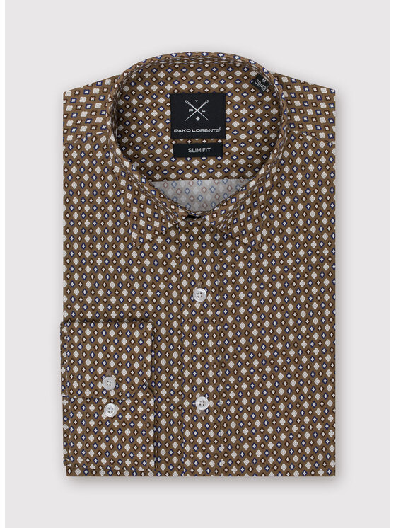 Pako Lorente Pako Lorente Koszula P22WF-1X-037 Brązowy Slim Fit