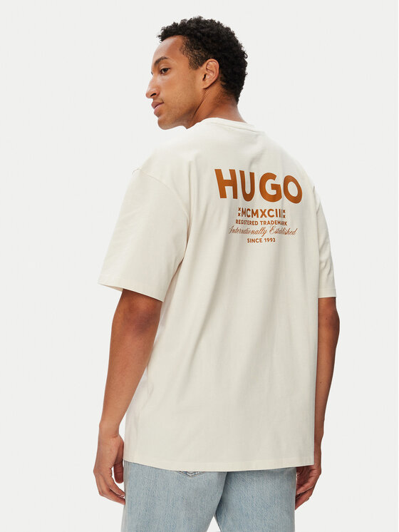 HUGO HUGO Футболка Nalono 50509776 Кремовий Loose Fit