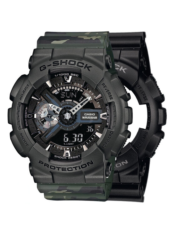 Casio Casio Zegarek SET GA-110-1BER + BEZEL 10467795 + PASEK 10561429 Czarny