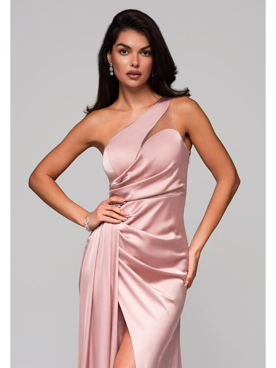 Ombre Ombre Sukienka wieczorowa LA-OM-DLR236 Różowy Regular Fit