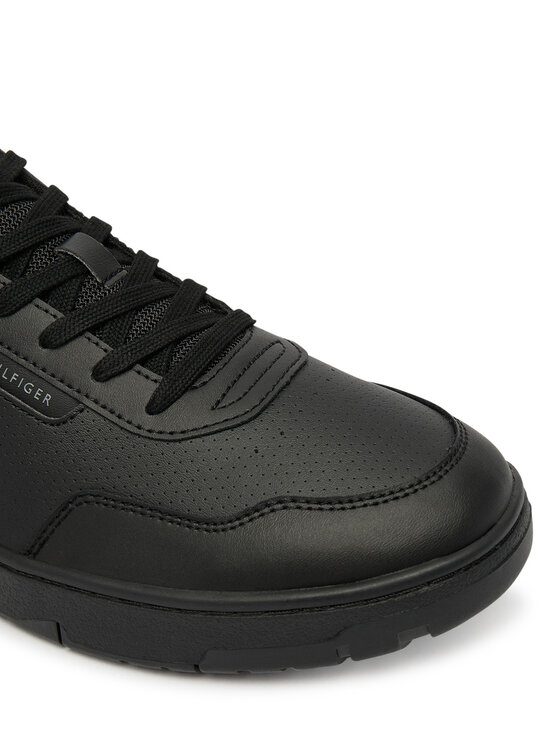 Tommy Hilfiger Tommy Hilfiger Sportcipők Th Basket Core Lite Lth FM0FM05713 Fekete