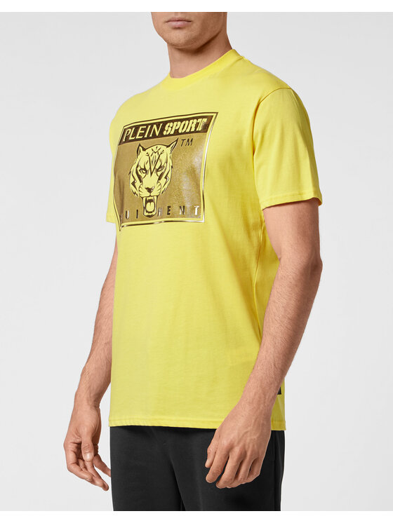 Plein Sport Plein Sport T-Shirt 1503 Żółty Regular Fit