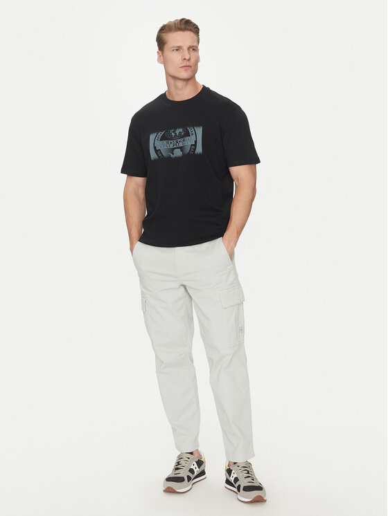 Napapijri Napapijri Tricou S-Vanni NP0A4IEA Negru Regular Fit