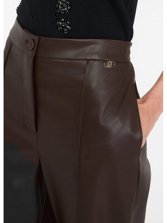 Liu Jo Liu Jo Pantaloni di tessuto MF5069E062490915 Marrone Regular Fit