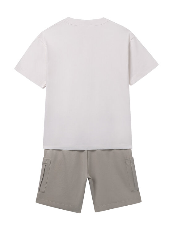 Mayoral Mayoral Σετ T-Shirt και σορτς 6686 Μπεζ Regular Fit