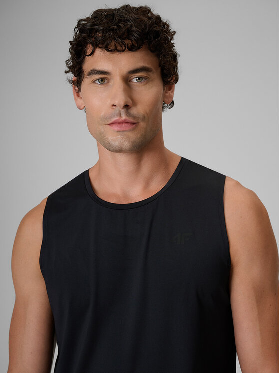 4F 4F Tank top active Czarny Regular Fit