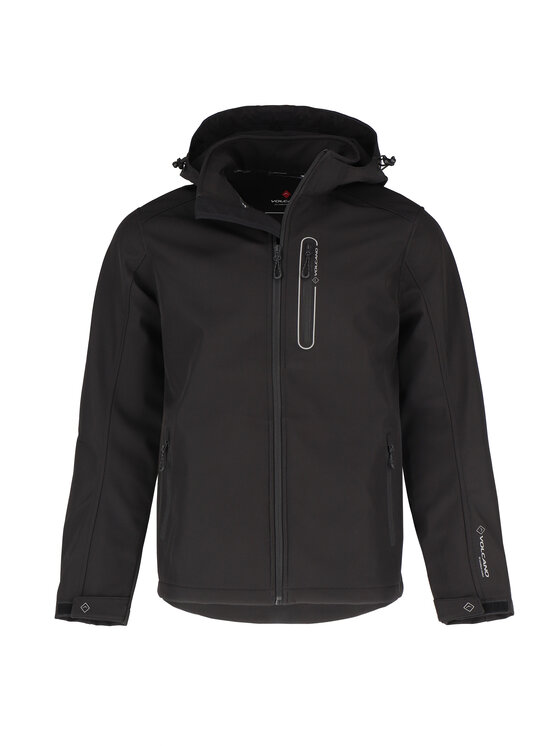 Volcano Volcano Kurtka softshell F-CLIFT Czarny Regular Fit
