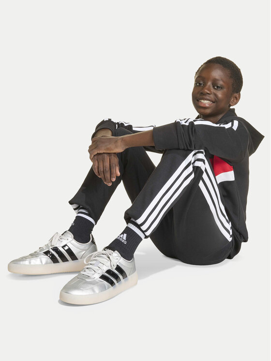 adidas adidas Trenirka Seasonal Essentials Tiberio 3 Stripes French Terry KC6415 Črna Regular Fit