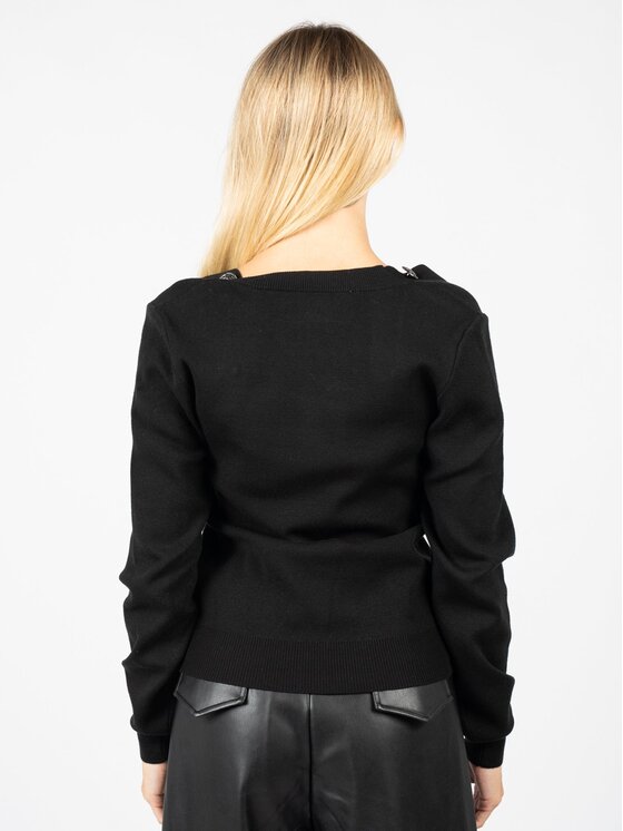 Silvian Heach Silvian Heach Maglione PGA22297MA Nero Slim Fit