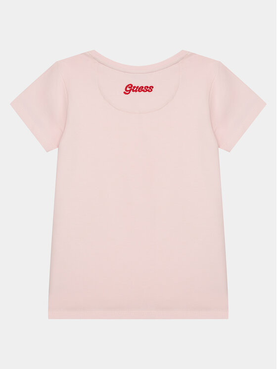Guess Guess Футболка J4RI44 KA0Q1 Рожевий Regular Fit