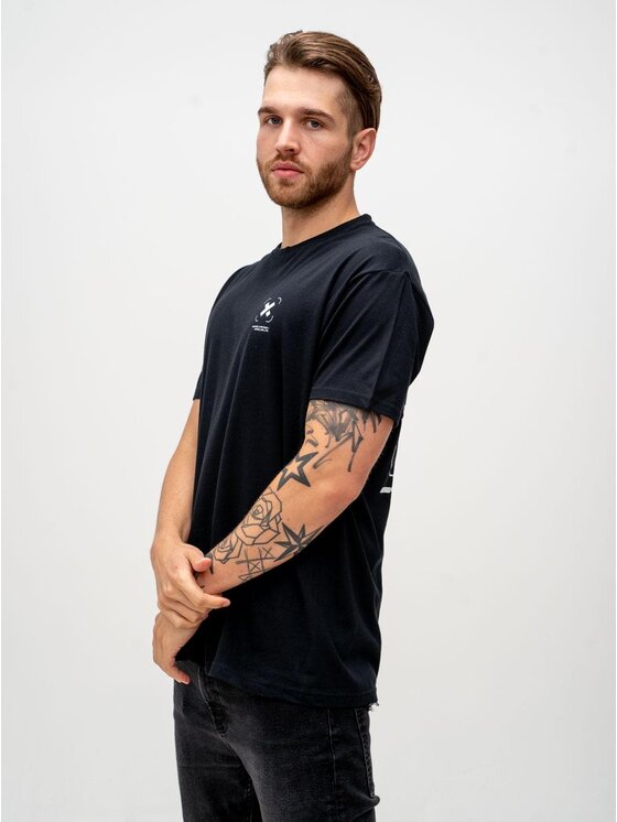 Point X Point X T-Shirt Koszulka Z Krótkim Rękawem Point X Monster Czarna M Czarny Regular Fit