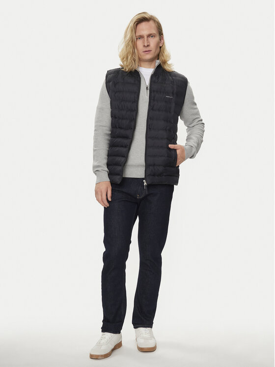 Gant Gant Vestă elegantă 7006301 Negru Regular Fit