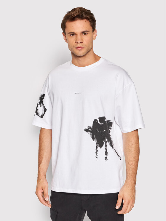T-shirt Stamp Palm Yoricko 222 107243 Bianco