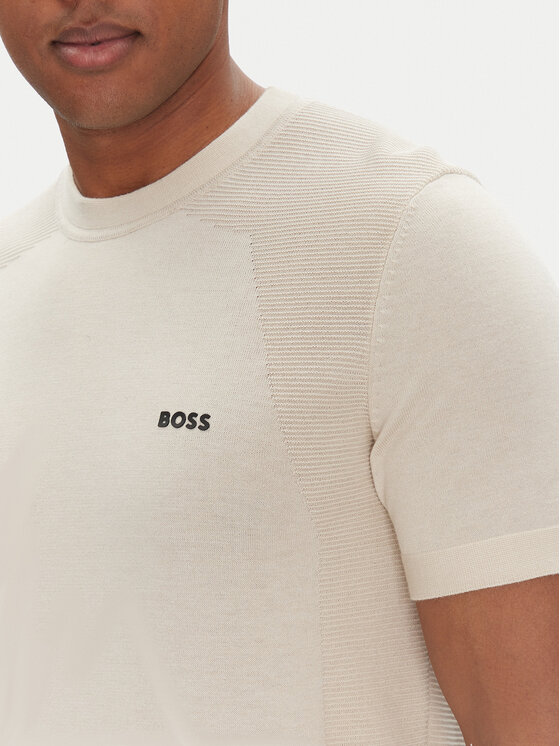 BOSS BOSS Marškinėliai Momentum 50520683 Smėlio Regular Fit
