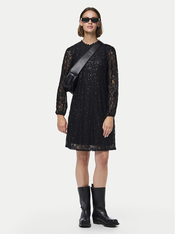 Pieces Pieces Koktejlové šaty Olline 17151584 Černá Regular Fit