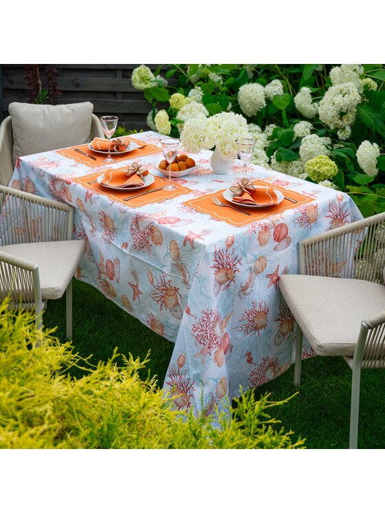 Roseberry Home Roseberry Home Obrus morski Azure Reef Pomarańczowy