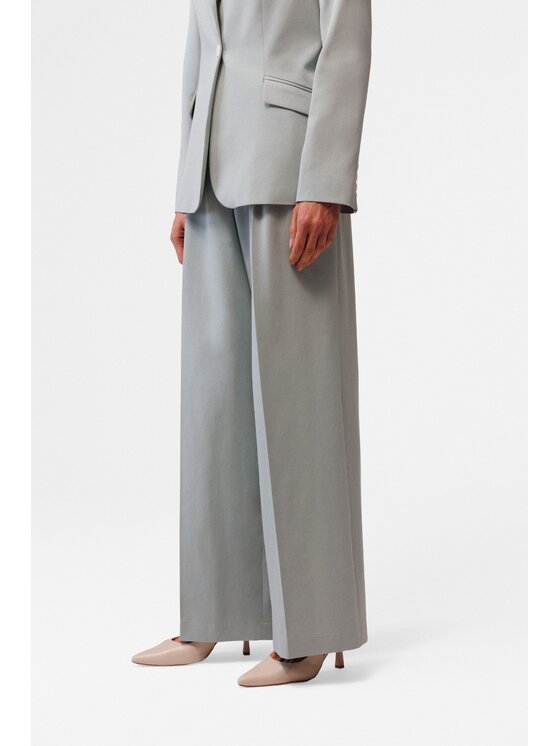 LE POSSÉ LE POSSÉ Pantalone da abito SGZWS Verde chiaro Regular Fit