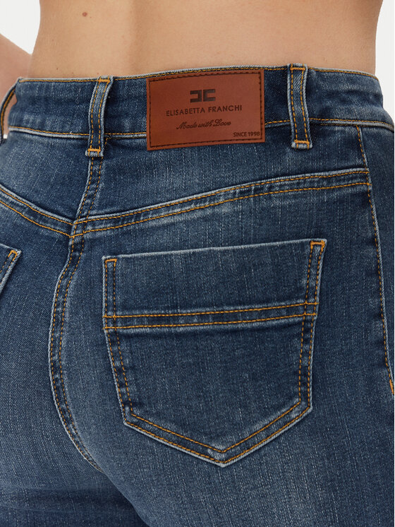Elisabetta Franchi Elisabetta Franchi Teksad PJ-83D-51E2-V440 Tumesinine Regular Fit