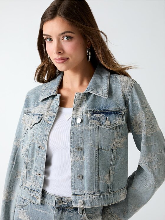 Guess Guess Bunda pro přechodné období 183952 Modrá Classic Fit
