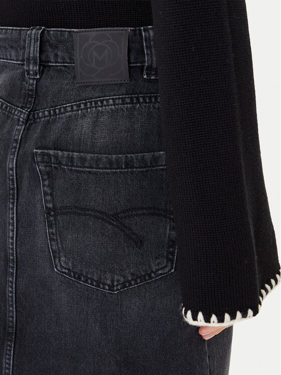 Marella Marella Fustă de blugi 2523106054200 Negru Regular Fit