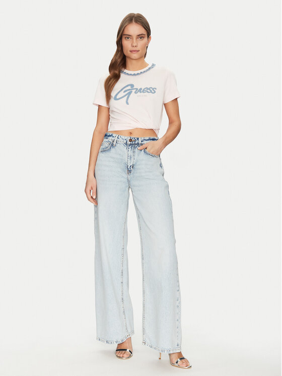 Guess Guess T-shirt W5GI03I3Z14 Ružičasta Regular Fit