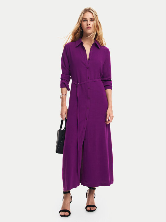 Desigual Košeľové šaty Washington 24WWVW44 Fialová Regular Fit