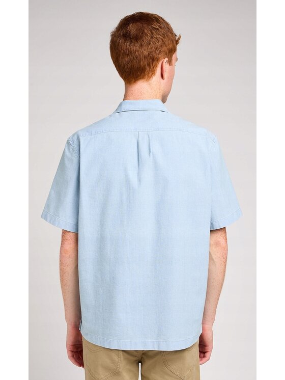 Lee Lee Koszula Resort Shirt Niebieski Relaxed Fit