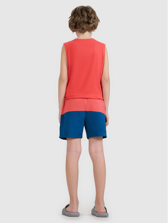 4F 4F Sportovní kraťasy VIBRANT WARMTH Korálová Regular Fit