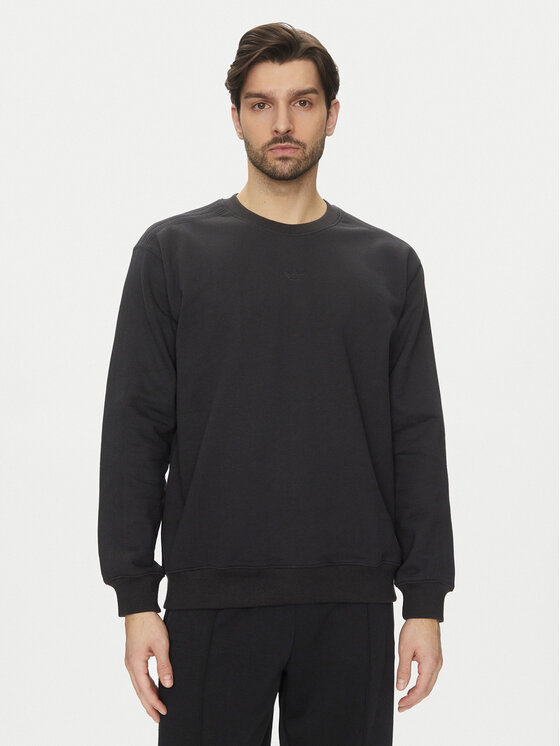 adidas adidas Mikina Premium Essentials JC9574 Černá Loose Fit