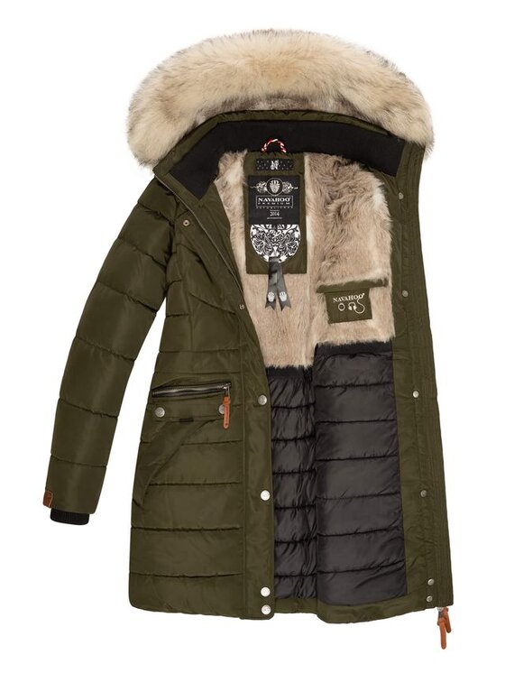 Navahoo Navahoo Kurtka zimowa Paula princess Zielony Casual Fit