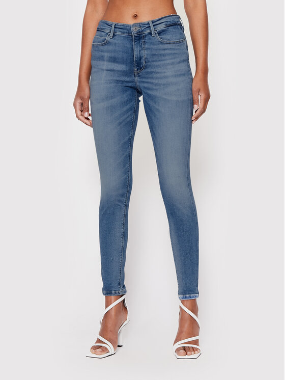 Guess Jeans Hlače W2YA46 D4Q01 Modra Skinny Fit