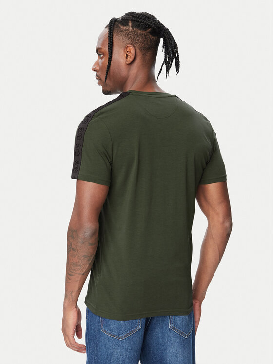 Guess Guess T-Shirt U6BM04 K5388 Zielony ciemny Regular Fit