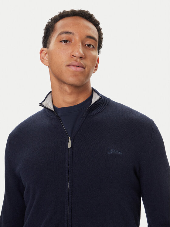 Guess Guess Kardigan M5YR28 Z0122 Tmavomodrá Slim Fit