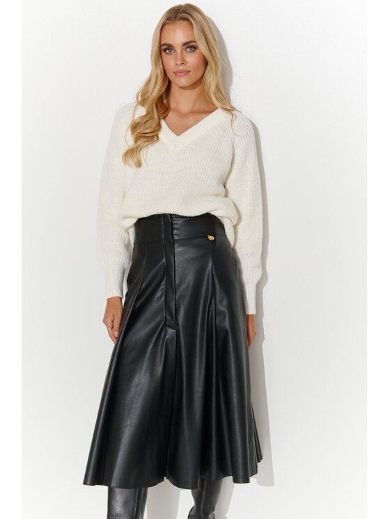 Makadamia Makadamia Sweter S140 Biały Regular Fit