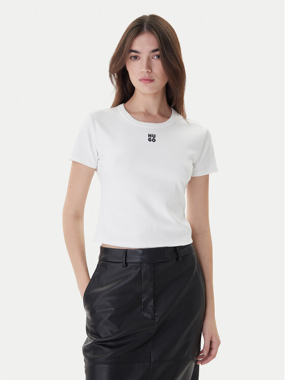 HUGO Hugo Póló Delanor 50512000 Fehér Slim Fit