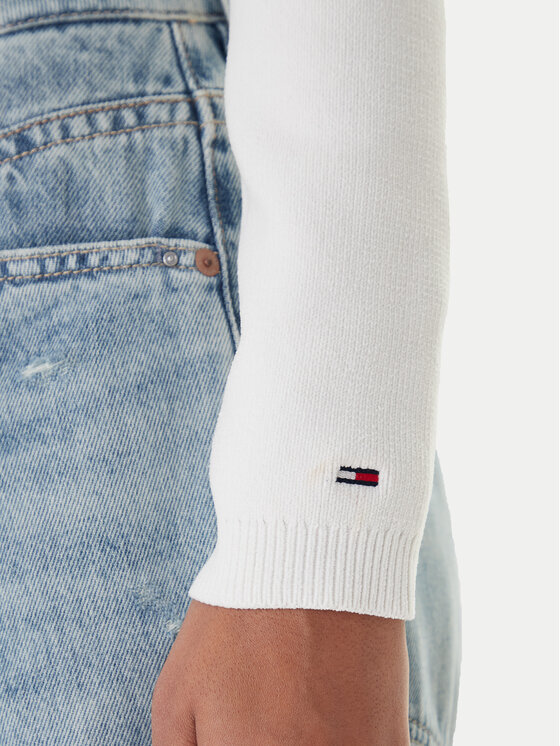 Tommy Jeans Tommy Jeans Sveter Chenille DW0DW22028 Écru Regular Fit
