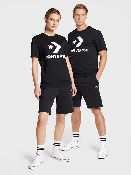 Converse Converse T-Shirt Unisex Star Chevron 10024067-A01 Czarny Regular Fit