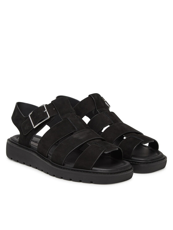 Calvin Klein Jeans Calvin Klein Jeans Sandały Fisherman Hw Sandal Lth YW0YW01962 Czarny