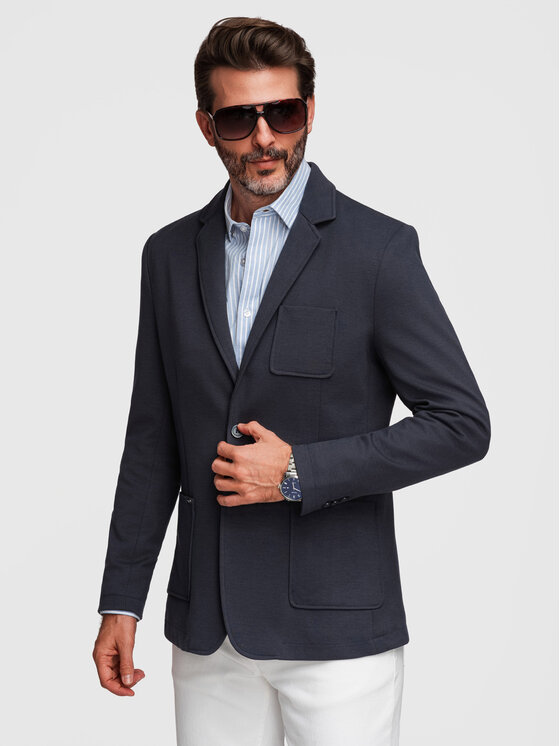 Ombre Ombre Sako M165 Tmavomodrá Slim Fit