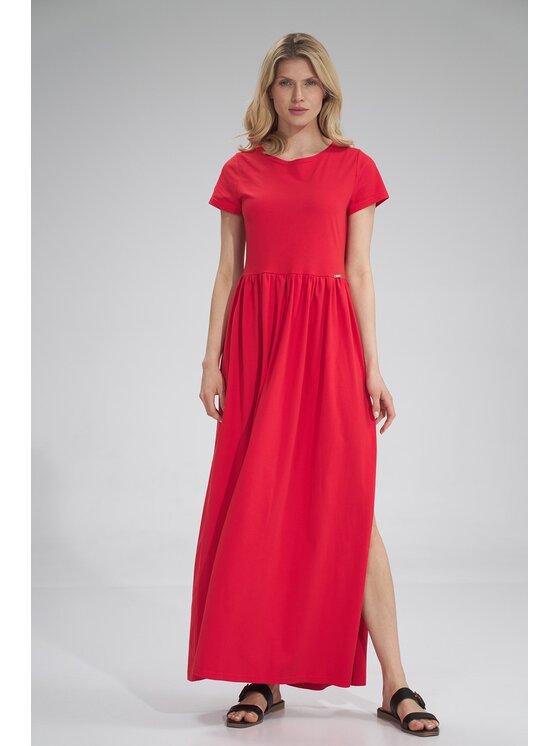 FIGL FIGL Sukienka M787 Czerwony Regular Fit