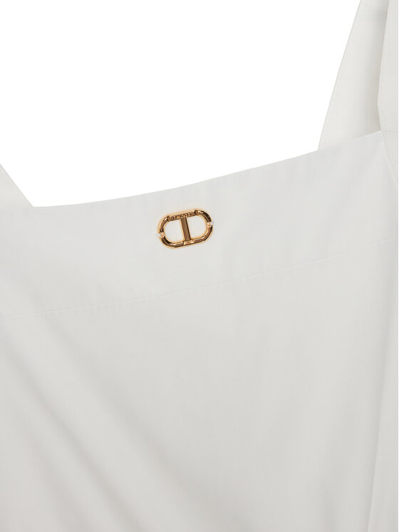 TWINSET TWINSET Elegantné šaty 251GJ2428 Biela Regular Fit