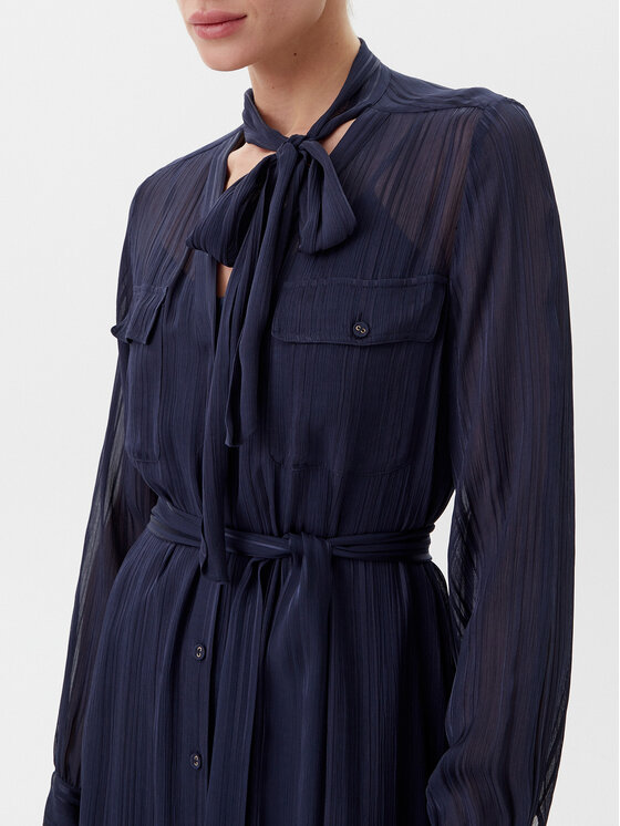 TWINSET TWINSET Rochie tip cămașă 251TP2260 Bleumarin Loose Fit