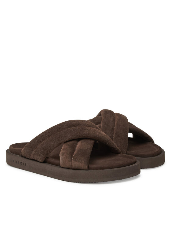 Inuikii Inuikii Klapki Suede Crossed 50102-500 Brązowy