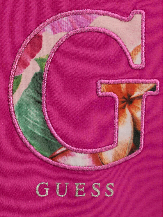Guess Guess Súprava tričko a legíny A6GG05 K6YW4 Tmavo ružová Regular Fit