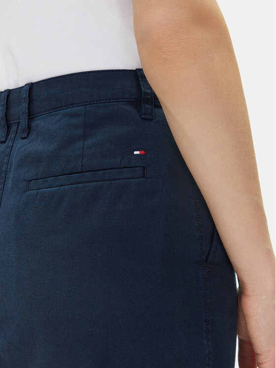 Tommy Hilfiger Tommy Hilfiger Midi sukňa Co Blend Midi Skirt WW0WW44726 Tmavomodrá Regular Fit