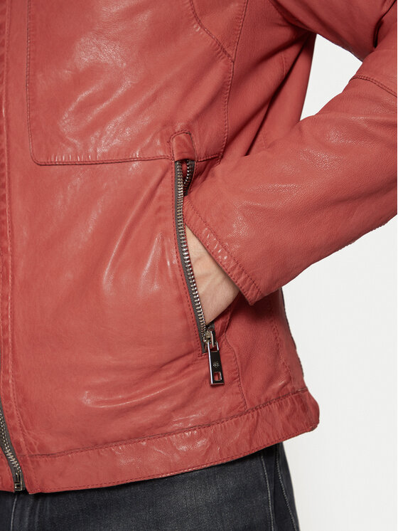 Milestone Milestone Шкіряна куртка Boston 511099 60605 Червоний Regular Fit