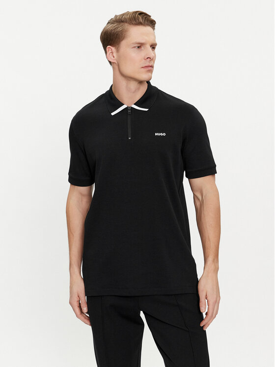 HUGO Hugo Polo Dalomino 50511721 Crna Regular Fit