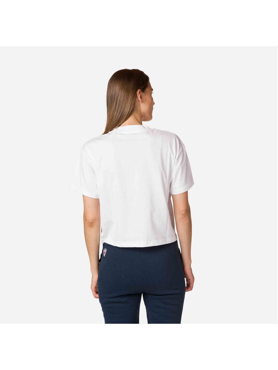 Rossignol Rossignol T-Shirt W Rossi Tee Crop Biały Regular Fit