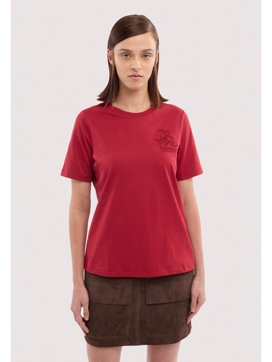Trussardi Trussardi T-Shirt G1156000243N036 Czerwony Regular Fit
